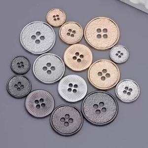 10 pieces/pack metal classic round four eye buttons suitable for sweaters coats cashmere jackets suits shirt cuffs
