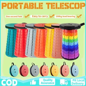 COD Folding Telescopic Stool Portable Lightweight Simple Seat for Outdoor Subway Fishing Camping Travel Hiking