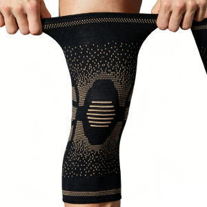 1/2Pcs Band Copper Nylon Knee Brace for Arthritis Pain and Support Knee Sleeve Compression for Sports Workout Arthritis Relief