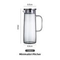Large Capacity Glass Water Bottle Explosion Proof Heat Resistant Tea Maker Duckbill Cold Water Pot for Home Use Fresh Style Japanese Design. 
