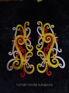 bordir dayak atas bawah / rompi dayak