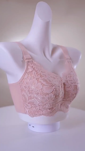 Kobeni Lace Bra Flower Patterned Bra CupC Big Size Bra Elegant Style Bra Stable Support Lift Up Bra