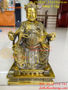 Tượng ông táo bằng đồng cao 26cm DxRxC 15x14x26cm nặng 45kg Tượng định phúc táo quân