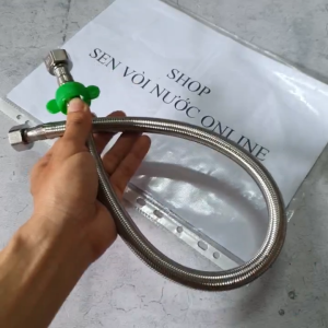 Dây cấp nước inox304 chiều dài 60cm sản phẩm có ron nhựa đi kèm