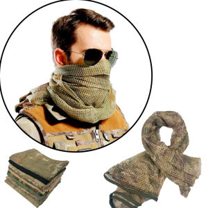 ตาข่ายพรางยุทธวิธีตาข่ายสุทธิ Camo ผ้าพันคอสําหรับ Wargame กีฬาการล่าสัตว์การถ่ายภาพป่า Sniper Camo ผ้าพันคอตาข่าย