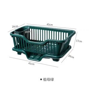 Kitchen Drainage Bowl Rack Plate Chopsticks Storage Shelf Plastic Material Utility Kitchen Storage Organizer