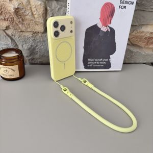 Official Lanyard Breathable Magnetic Case For iPhone 18 Pro Max 17 14 15 16 Shockproof Short Wrist Strap PC Cooling Mesh Cover