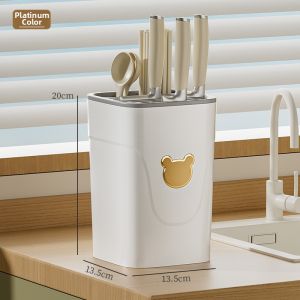 Multi-functional Drainage Kitchen Knife Stand Plastic