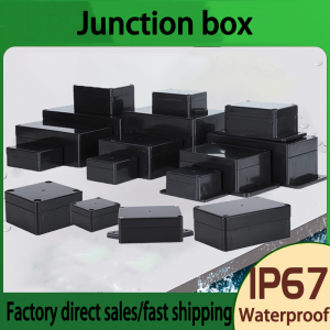 ABS Waterproof Box Electronic Safe Case Plastic Boxes Black Wire Junction Box Organizer IP67 Waterproof Enclosure