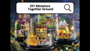 [Ready Stock] [Together Ground] DIY Dollhouse Miniature Kit Miniature Furniture with Dust Cover LED Light Wooden Mini Shop Cafe Bakery Cute Cheap Decoration Birthday Gift Door Gift Puzzle Handcrafted Handmade Educational Toys for Kids Girls Boys