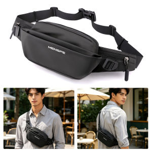 MENSPE Men Chest Bags Waist Pack Cross Body Bags Messenger Bag Waterproof Fashion Bag Large Capacity Sling Bags Simple Casual Sport Street Bag for Student Teenager
