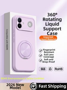 DAOWAIREN | Shockproof Liquid Silicone Case with Stand Compatible Redmi