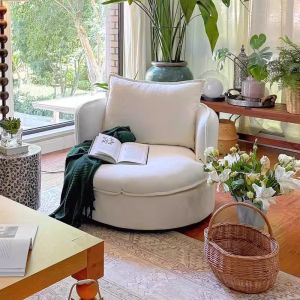 PURPLELEAF | Rotating Easy Clean Single Sofa