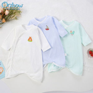 Orzbow ชุดชุดทารกแรกเกิดฤดูร้อนชุดนอนแบบบางผ้าฝ้ายบริสุทธิ์ชุดแขนยาวเด็กทารกชุดปรับอากาศ