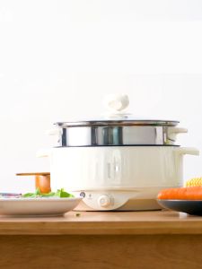 หม้อไฟฟ้ามินิ  กระทะไฟฟ้าถูกๆ หม้อไฟฟ้าอเนกประสงค์ กะทะไฟฟ้า กระทะไฟฟ้าเอนกประสงค์ ไม่ติดหม้อ หม้อไฟฟ้า หุงข้าว อุ่น ตุ๋น ต้ม นึ่ง 20-26ซม 3.2 ลิตร