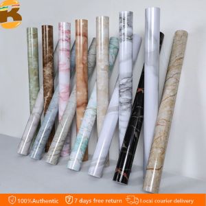 60(W)X100CM(L)Width Marble Wallpaper Contact Paper Waterproof Oil-proof Wall Stickers PVC Self Adhesive Kitchen Ambry Countertop Home Decor Kitchen Oil-Proof Film Stove Waterproof Moisture-Proof Self-Adhesive Wallpaper Tile Marble Sticker.