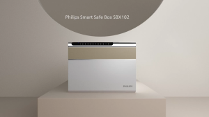 Philips SBX102 Mini Smart Safe Box – White / Grey (Fingerprint Pin code Key)