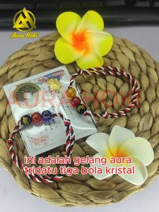 Gelang Aura Hoki: Gelang Aura Rezeki & Tridatu 3 Bola Kristal