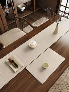 New Chinese Table Runner Zen Tea Plancemat Tea Mat Tea Table Cloth Liner Diatom Ooze Absorbent Pads Tea Table Pure Color Long Tablecloth