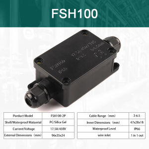 IP66 Waterproof Junction Box 2 Way 3 Way 3mm-6.5mm Cable Connector Sealed Retardant Electrical Outdoor Waterproof Boxs