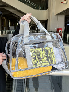 Transparent Sports PVC Beach Bag Travel Waterproof Swimming Fitness Single Shoulder Jelly Bag Luggage Storage Bag for Youth