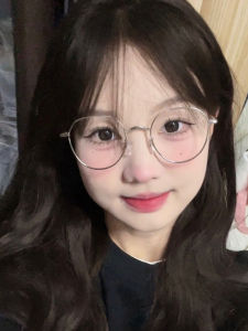 Phong Cách Nhật Bản Gọng Tròn Kính Kim Loại Dành Cho Nữ Nghệ Thuật Mặt Nhỏ Thích Hợp Cho Đơn Thuốc Kính Retro Flat Light Kính Dành Cho Nam