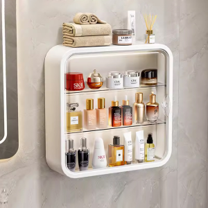 กล่องฟิกเกอร์แบบติดผนัง กล่องเก็บเครื่องสำอาง กล่องใส่เครื่องสำอางค์ สไตล์มินิมอล การออกแบบที่ทันสมัย ที่เก็บเครื่องสำอาง