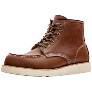 MADEN | Retro Men Boots Crazy Horse Leather Mid Calf