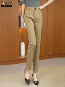 High Waist Slim Fit Tuxedo Pants for Women Fashionable Straight Leg Professional Style Autumn New Arrival Harlan Pants