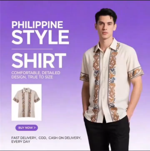 2025 New Barong Style Mens Chinese Stand Collar Short Sleeve Shirt Ethnic Retro Pattern Sublimation Printed ASEAN Top Outdoor Breathable Quick-Drying Large Size Shirt for Men