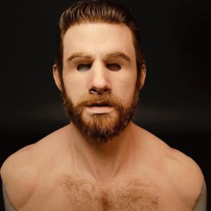 ฮาโลวีนหน้ากากเต็มหัวสมจริง Old Man หน้ากากน่าขนลุกมนุษย์ Latex หน้ากากแปลกหน้ากากสยองขวัญ Halloween Party Props