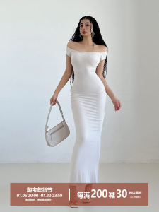 Liviahome Kardashian One Shoulder Bodycon Long Dress Women Summer Hot Girl Tight Super Show Figure Dress Street Style Pure Color