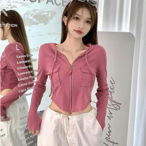 Hoodie Shirt For Women Long Sleeve Cropped Tops