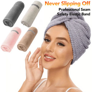 Microfiber Hair Towel Extra Large Wrap Quick Dry Hair Towel Wrap With Elastic Band  Ultra Absorbent Soft Hair Towel Wrap Turban