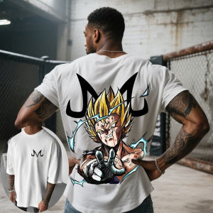 Dragon Ball Summer Mens T-Shirt Japanese Anime Vegeta Autumn Inside Boy Childrens Parent-Child Design Trendy Short Sleeve