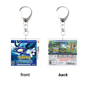 Bandai | for Kyogre Groudon Reshiram Charizard Suicune Dialga Lapras Anime Peripheral Acrylic Keychain Cute Cartoons Backpack Pendant
