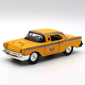 โมเดลรถเหล็ก รถ Taxi กล่องขาว เปิดประตูได้ มีลาน มีกล่อง รถโดยสาร รถโบราณ