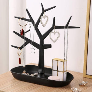 Creative Tree Shaped Jewelry Display Rack Desktop Key Holder Earrings Rings Watches Multifunctional Storage Hanging Rack