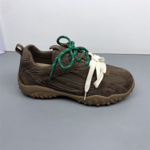 Leather Womens Flat Bottom Anti-Slip Casual Shoes Soft Sole Lightweight Breathable Slip-On round Toe Deoxynucleotide Trinucleotide