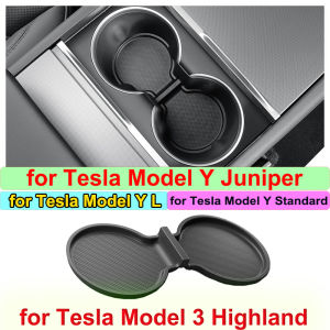 for Tesla Model Y L Standard Juniper 2026 Center Console Cup Anti-slip Mat Model 3 Highland Cup Holder Protector Cushion TPE Pad