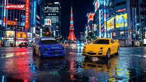 【Malaysia Stock】1:43 Rc Drift Car with Gyro 4wd Kereta Remote Control Subaru WRC WRX STI with LED Light Childrens Gift