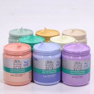 WINSOR & NEWTON New Color Acrylic Paint 300ml/Bottle Macaron Fluorescent Colors - WallStoneGlass Wood Ceramics Painting