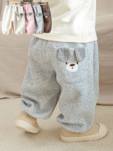 Spring Autumn Casual Loose Childrens Sports Pants Baby Outgoing Big PP Pants Cartoon Fashionable All-Match Long Pants