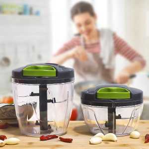 1Pcs 600ml/1000ml Manual Garlic Chopper Food Vegetable Chopper Meat Grinder Ginger Fruits Nuts Kitchen Food Processor