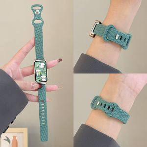 PSNLD Silicone Sport Bracelet for Huawei Band 7 NFC Wristband Compatible with Honor Band 9 8 7 6 Replacement Strap with Leather Texture