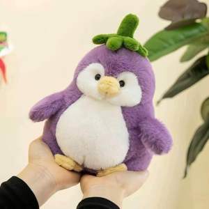 Gấu Bông Chim Cánh Cụt Cà Tím Thú Nhồi Bông Mềm Mịn Quà Tặng & Trang Trí Dễ Thương