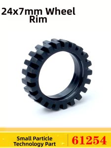 XIAOXIAOGONGCHENGSHI | Educational Small Particle MOC Parts 24x7mm Wheel Tires