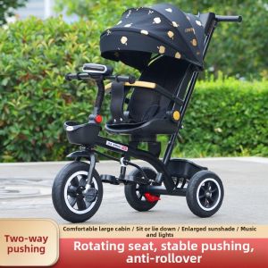 WEIJIA | Multi-Function Baby Stroller with Lying and Sitting Options 1-6 Years Old Music
