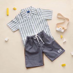 Satu Set Kemeja Anak Laki-laki Balbokids - Mun (문) Series - Sage