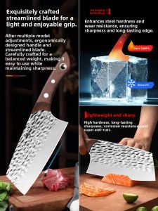Mad Shark | Forged Home Chef Ladies Stainless Steel Chopping Slicing Cleaver